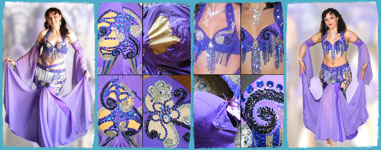 flieder-lila Kostuem